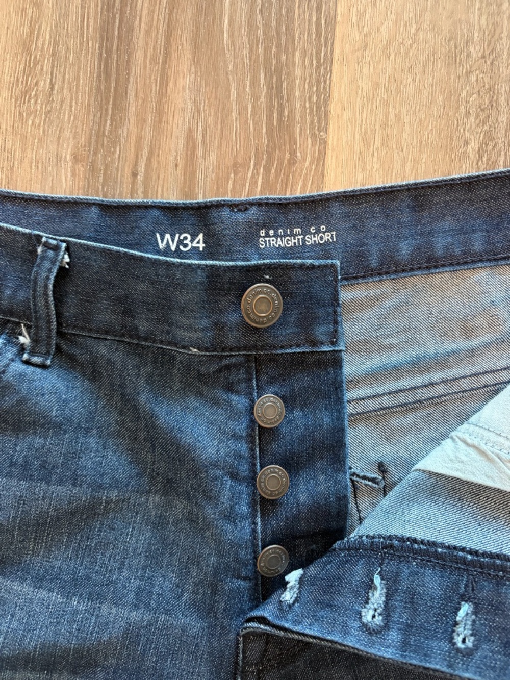 Denim Co Dark Wash Button Fly Jorts W34 Y2K Skater Shorts